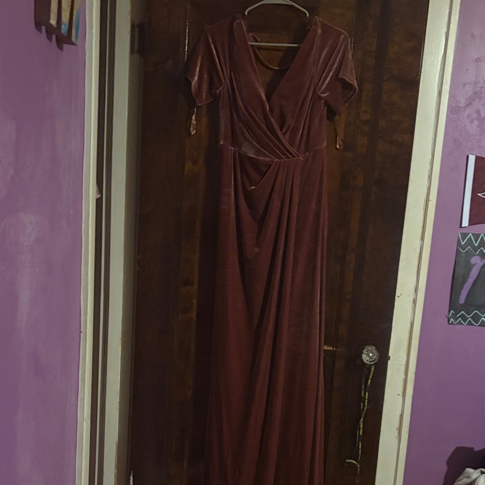 Revelry Burgundy Velvet Maxi Dress
